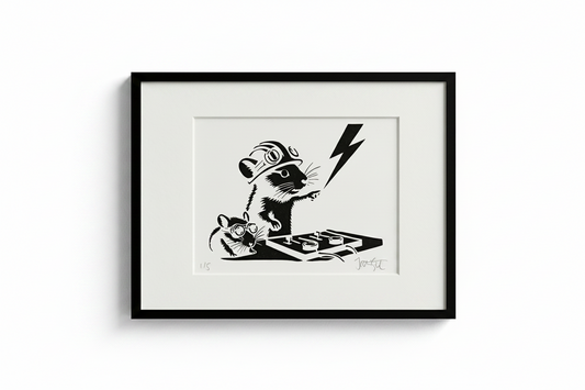 09 Dj - print on canvas white